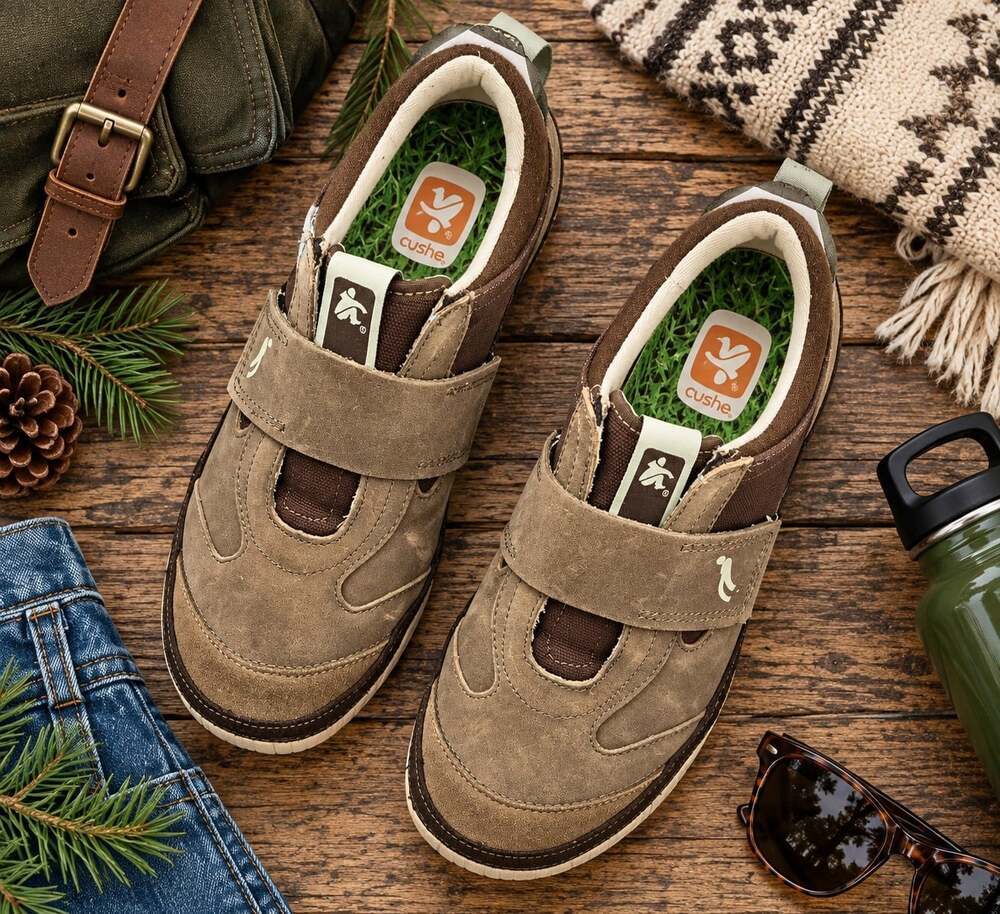 Cushe Brown Slip On Gorpcore Hook & Loop Walking Sneakers. Ladies 10